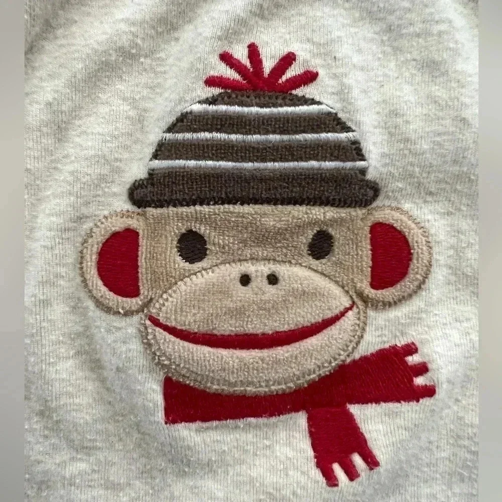 Old Navy | sock monkey infant onesie. Size: 6-12M